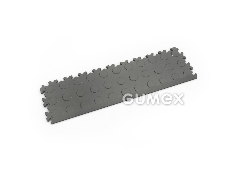 Anlaufkante FORTELOCK 2045, 7mm, 510x140mm, 92°ShA, Dessin flache Noppen, PVC, graphit, 